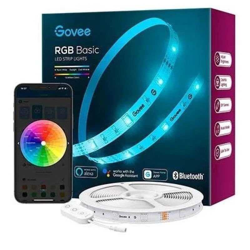 Striscia LED Govee H61593A3ES RGB 5m WiFi Bluetooth Interno 18W