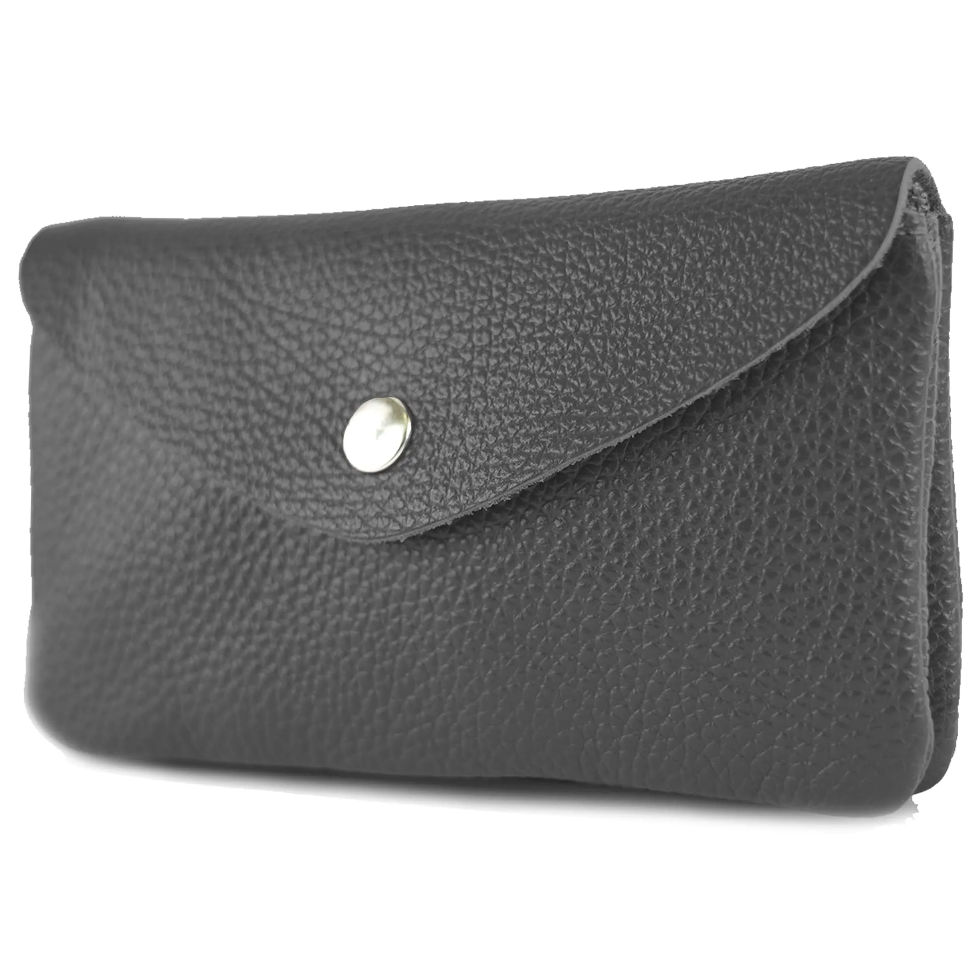modamoda de P11 Portafoglio da donna in pelle 16x10 cm, fatto a mano in Italia, Nero , m