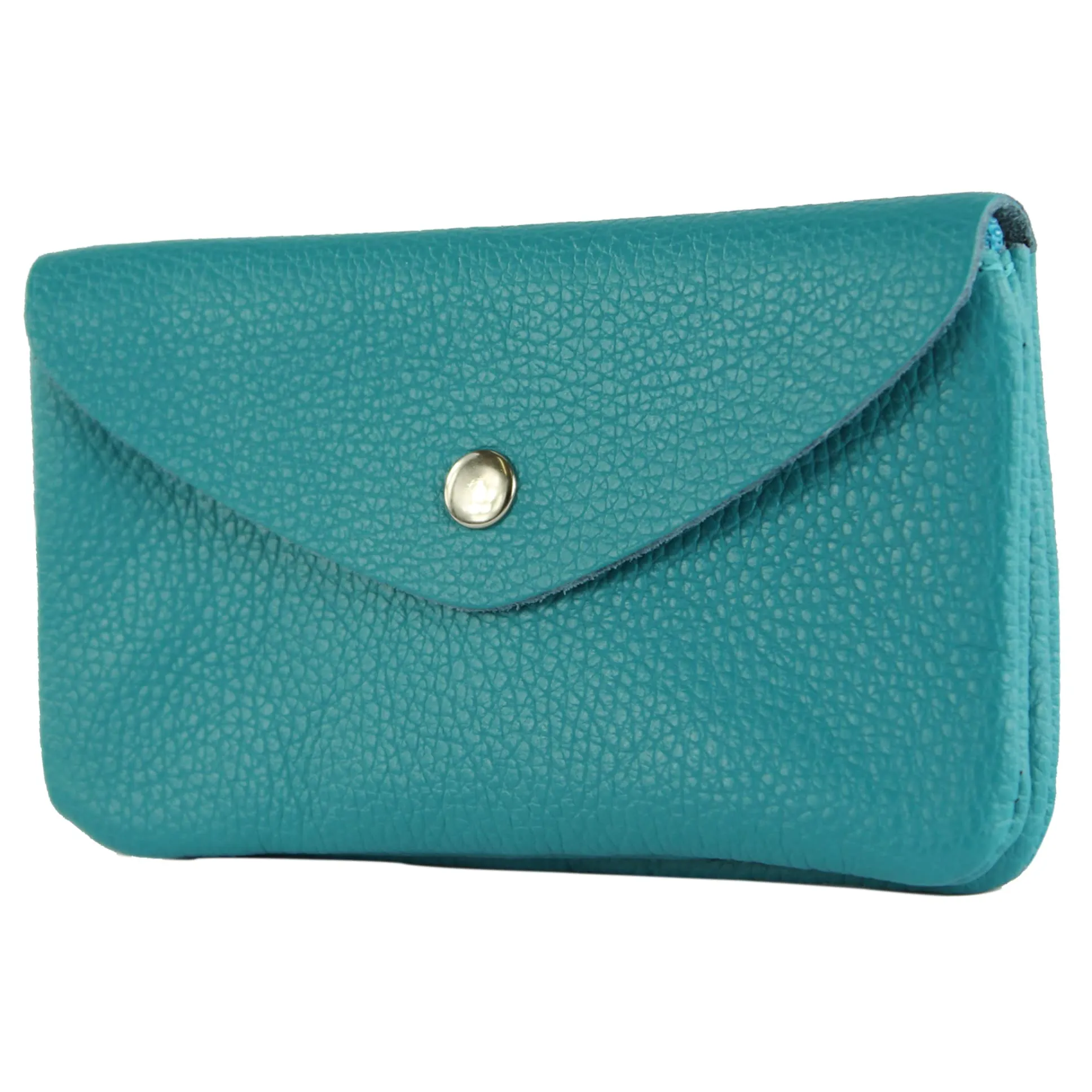 modamoda de - P11 - ital Portafoglio da donna in pelle medio, Turchese, M