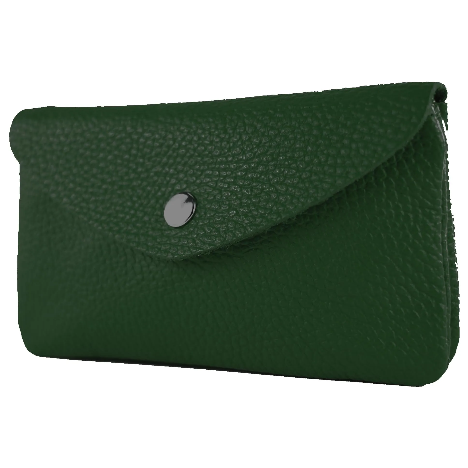 modamoda de - P11 - Borsetta da donna media in pelle italiana, Nero verde, M
