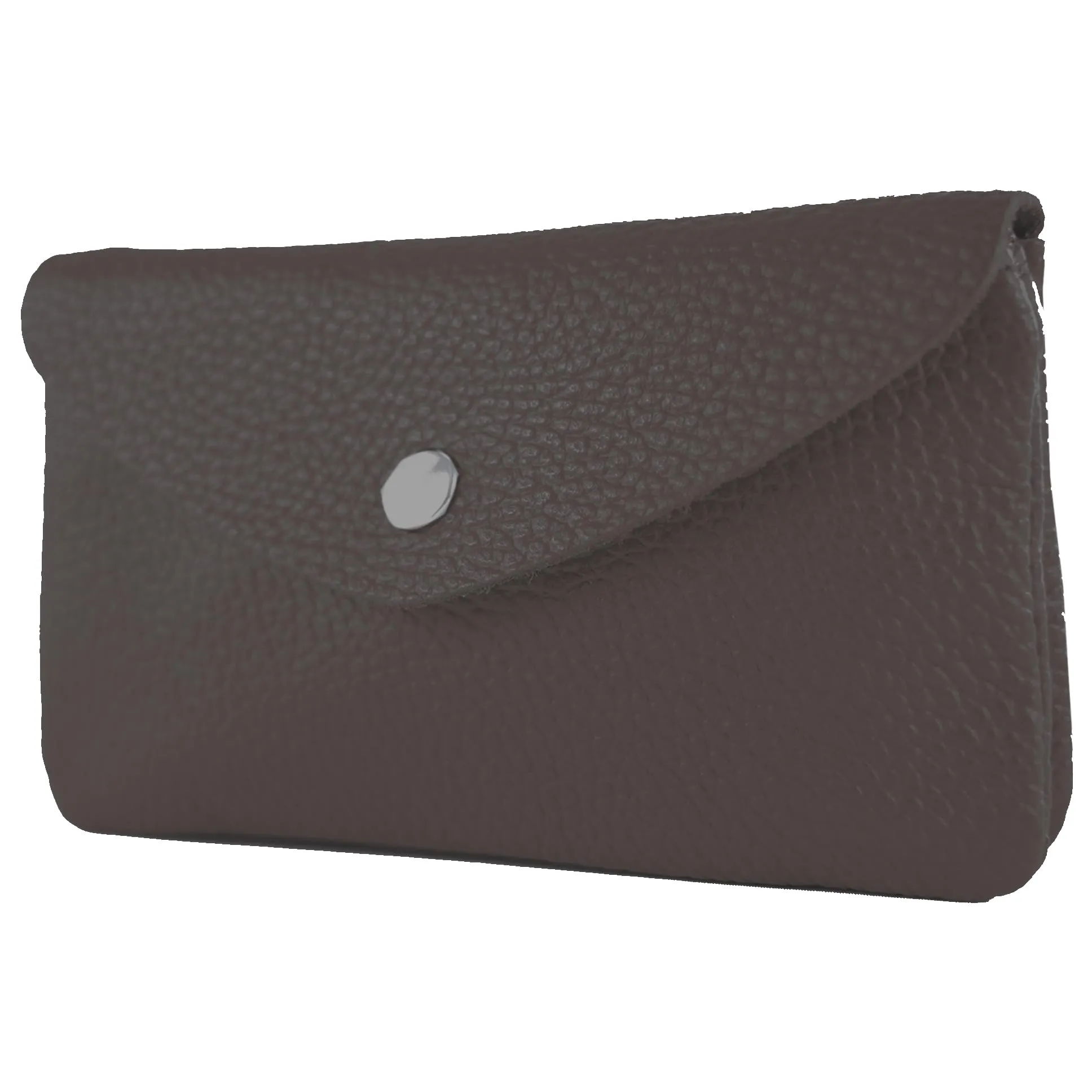 modamoda de P11 Portafoglio da donna in pelle 16x10 cm, fatto a mano in Italia, cioccolata fondente, m