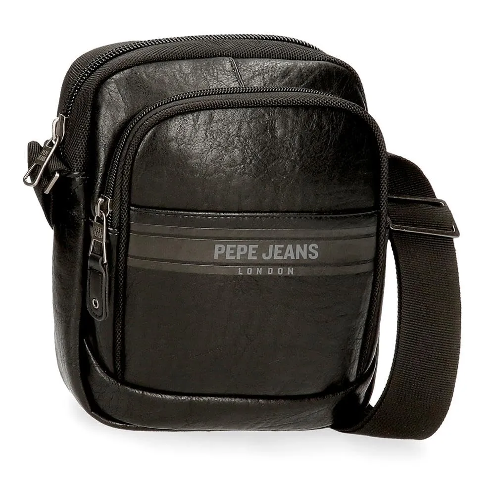 Pepe Jeans Horley - Borsa messenger da uomo, Nero, Taglia unica, Borsa a tracolla a due scomparti