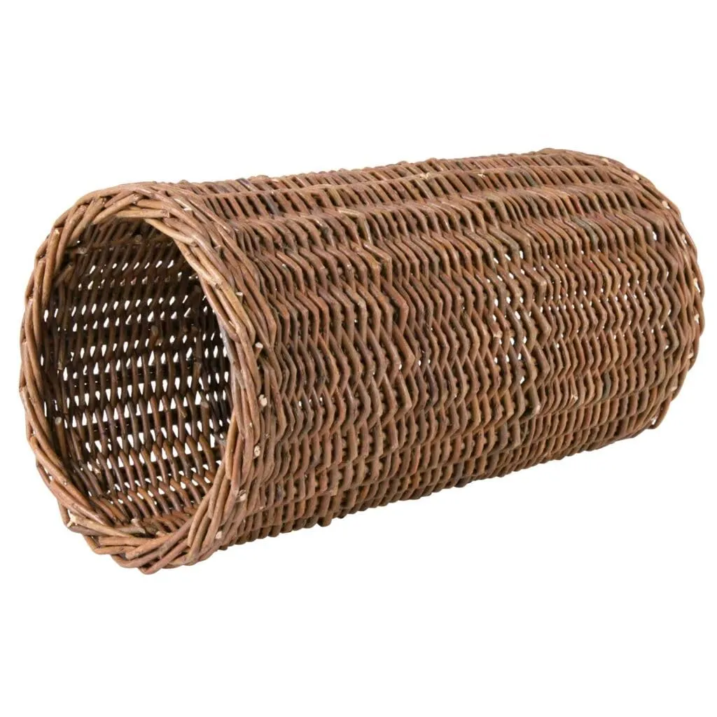 TRIXIE Tunnel in vimini per piccoli animali – 100% naturale – ø 20 × 38 cm
