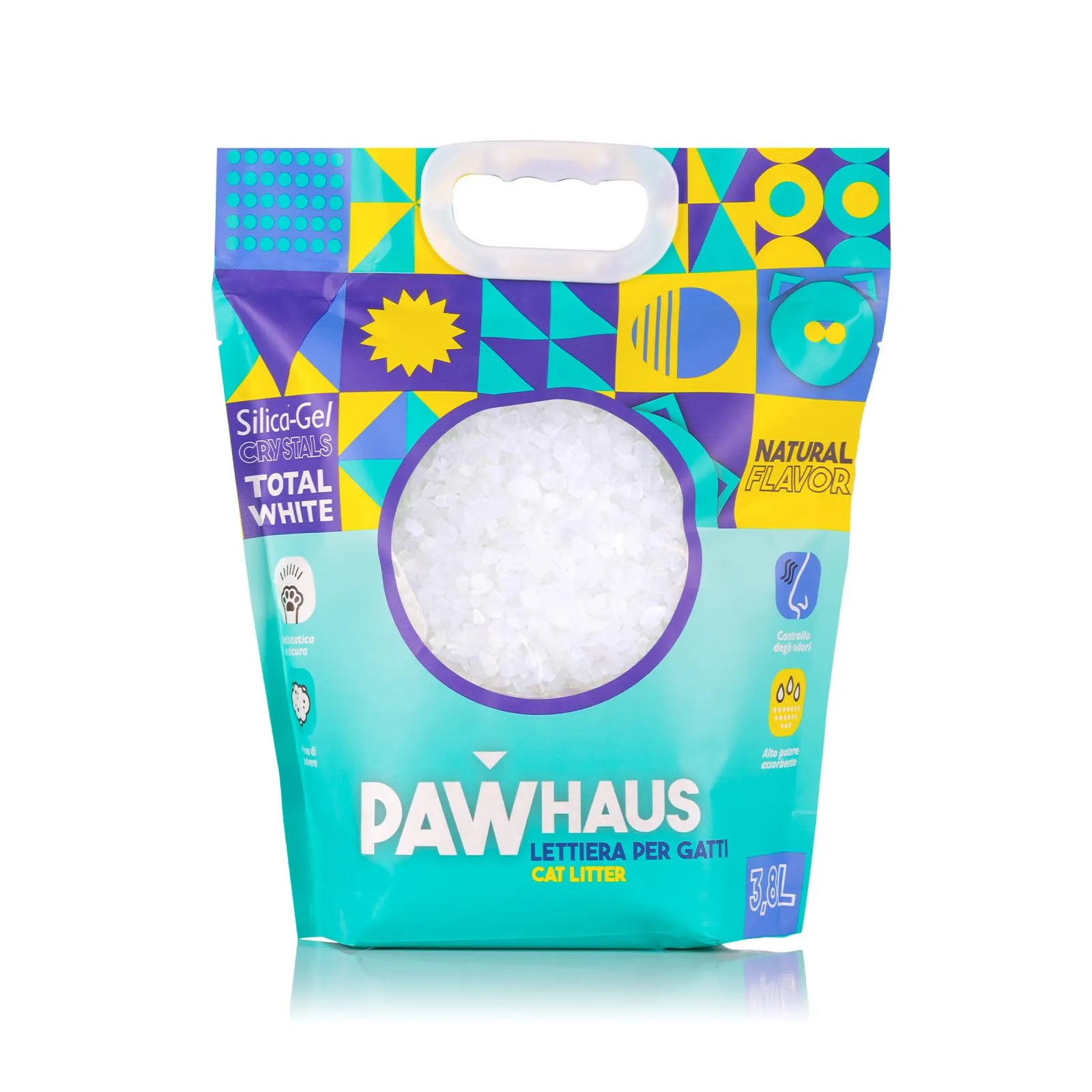 PawHaus 3.8L Lettiera in Cristalli di Silicio per Gatti