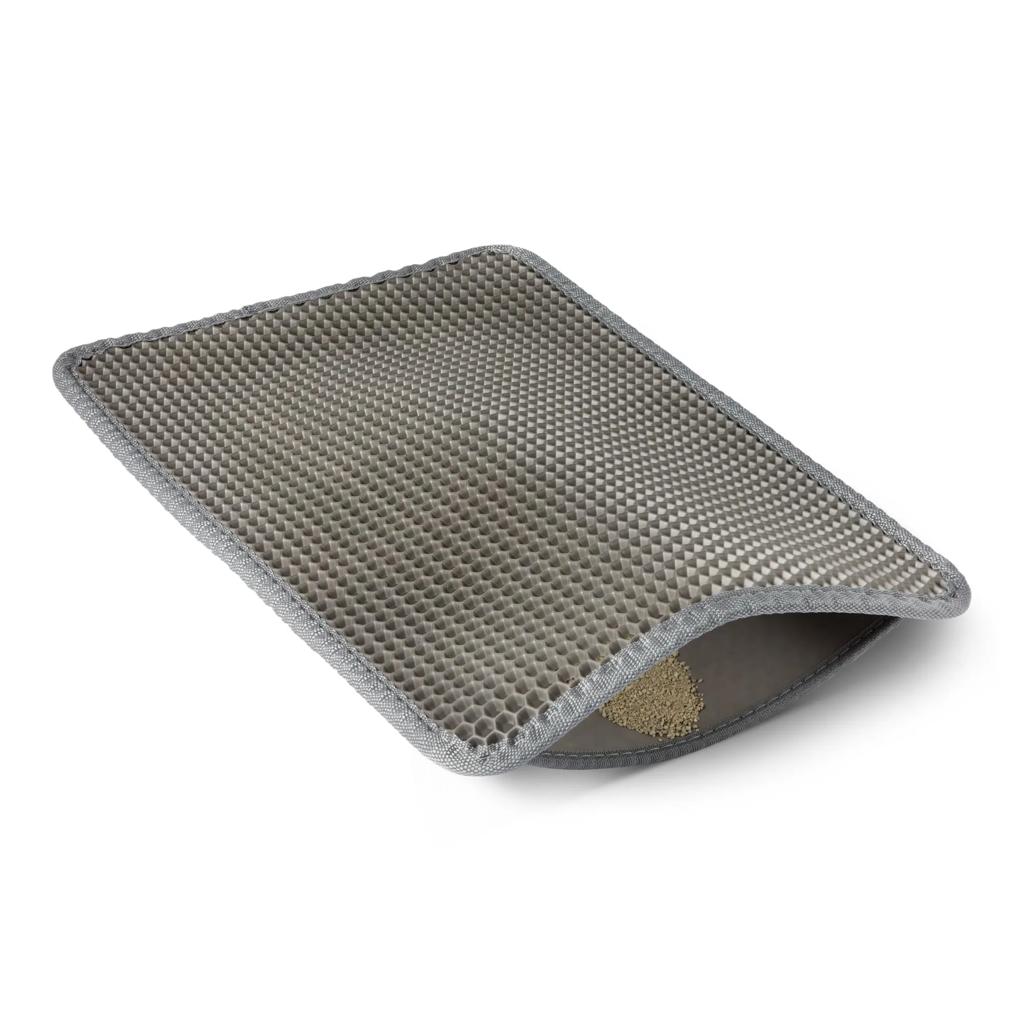 Amazon Basics, Tappetino per lettiera per Gatti a Doppio Strato, Grigio, 61cm x 38cm