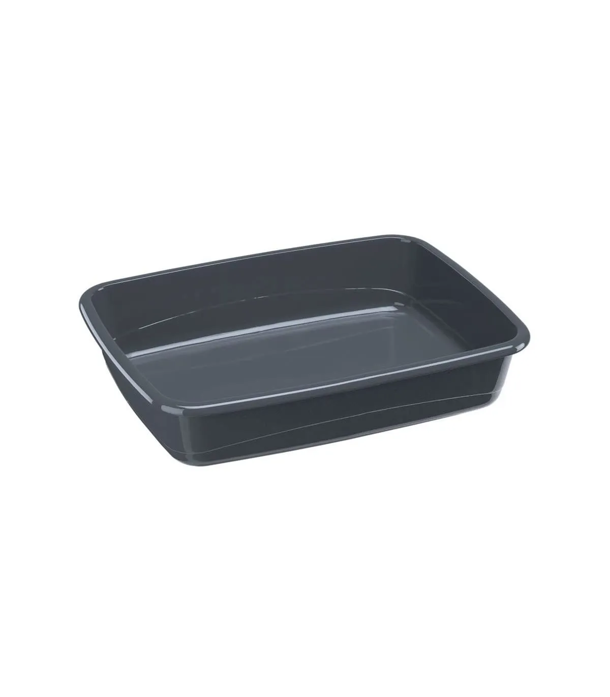 Ferplast Lettiera Gatto, Toilette per Gatti Grandi, in Plastica con Bordi Alti, Facile e Veloce da Pulire, L 54,5 x W 39,5 x H 12,5 cm, Vari Colori