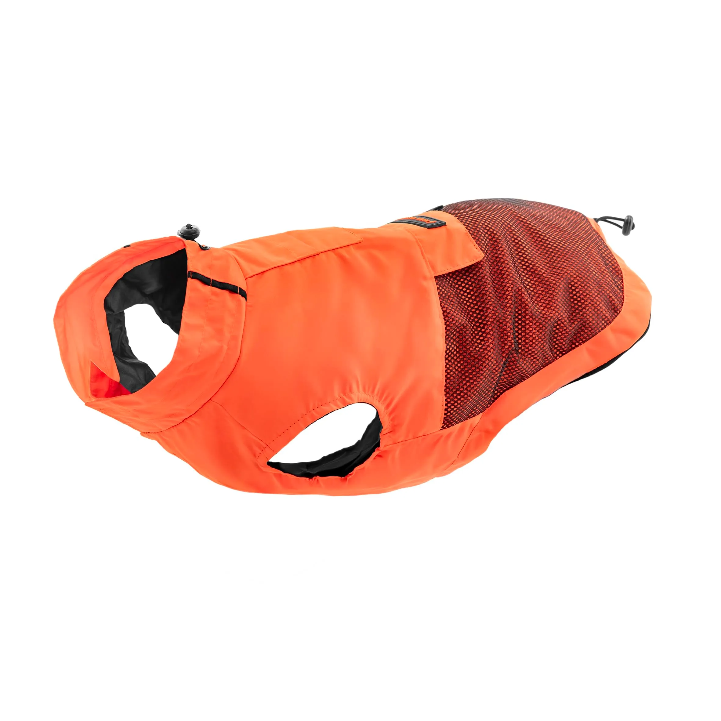 Record - Cappottino Impermeabile Antivento per Cani Confortevole, con Elastici per Zampe e Aderenza Collo Regolabili | 4XL, Arancione, Lunghezza dorso 65 cm