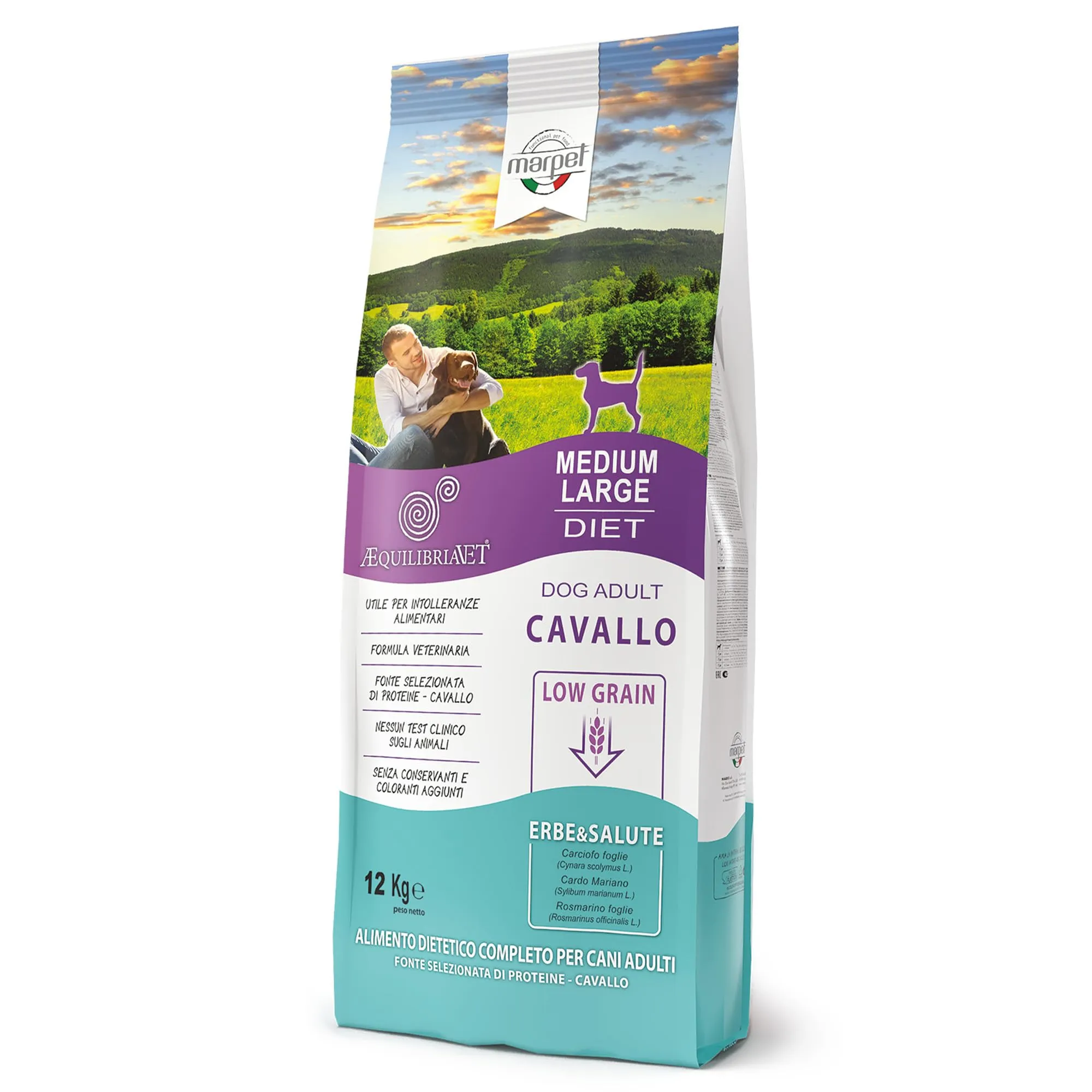 Marpet AequilibriaVet Cavallo Medium Large Diet, cani adulti, 12 kg