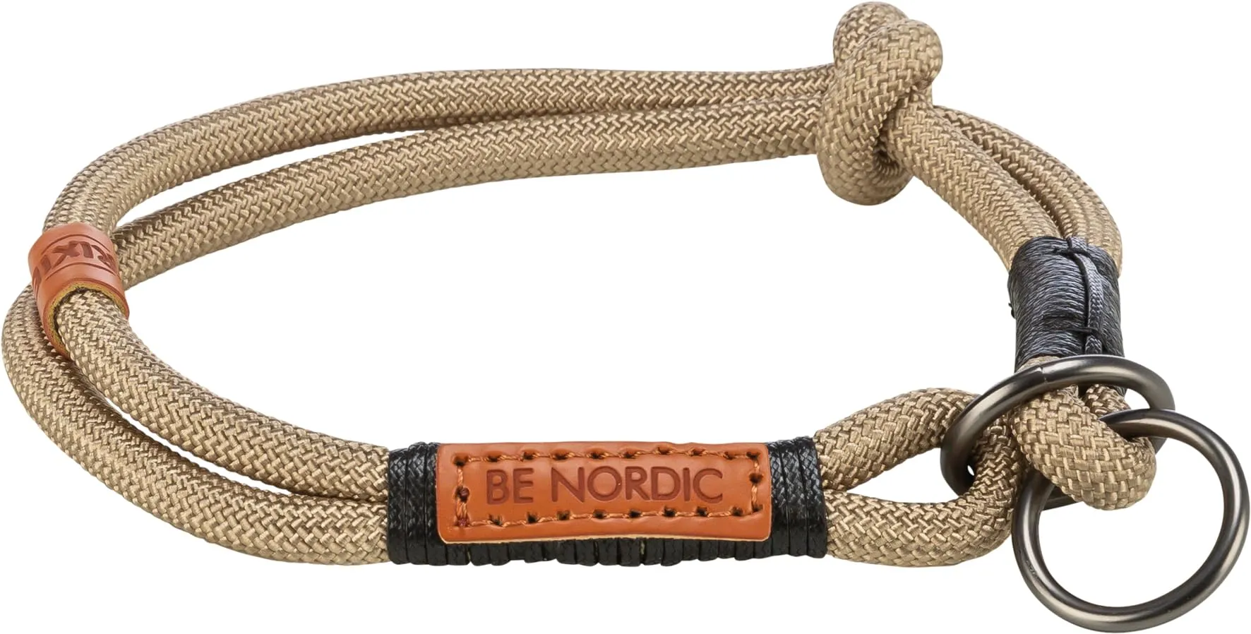 TRIXIE Collare per cani BE Nordic S sabbia/nero – comodo collare per cani di piccola taglia con limitatore di trazione – robusto ed elegante – 17314