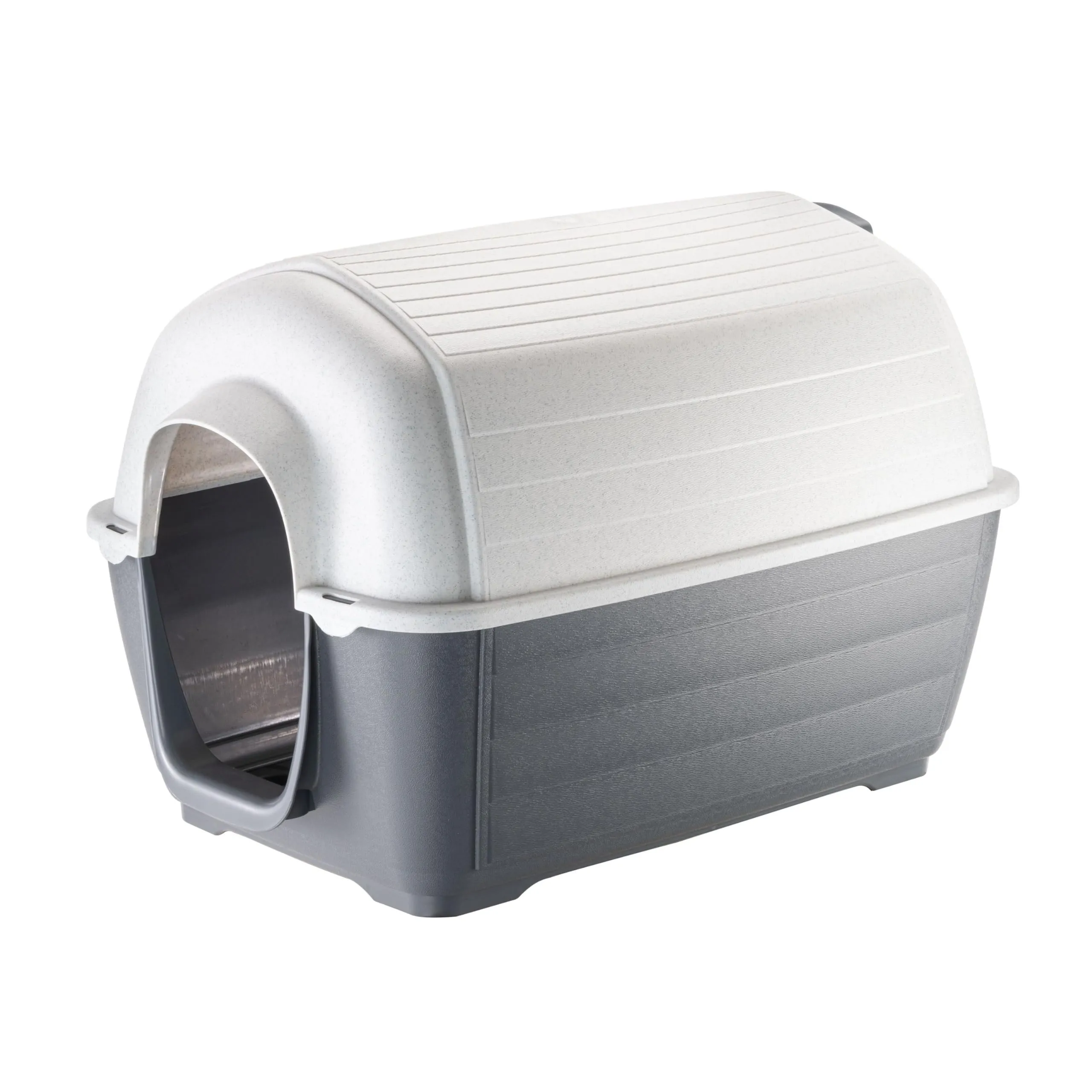 Ferplast Cuccia da Esterno per Cani Kenny 01 Casetta per Cani in Resina Termoplastica Resistente Urti e Raggi UV, Sistema di Drenaggio, Griglia per L'Aerazione, Smontabile, 50 X 78 X 50 cm