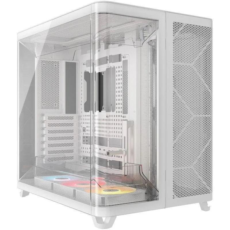 Corsair AIR 5400 RS-R ARGB Torre a tripla camera in vetro curvo bianco