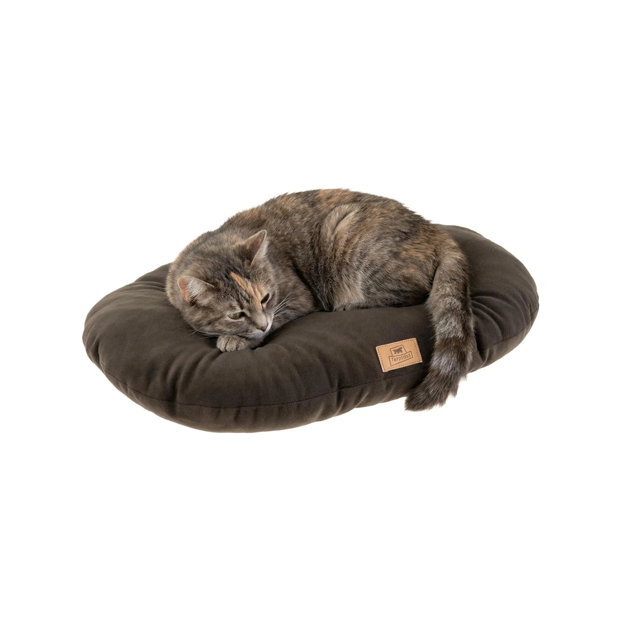 Ferplast Cuscino Cane e Gatto RELAX MICROFLEECE, Cuccia in Caldo e Soffice Micropile per Taglia Piccola, Lettino per Cani Lavabile, 55 x 36 x 12 cm. Marrone