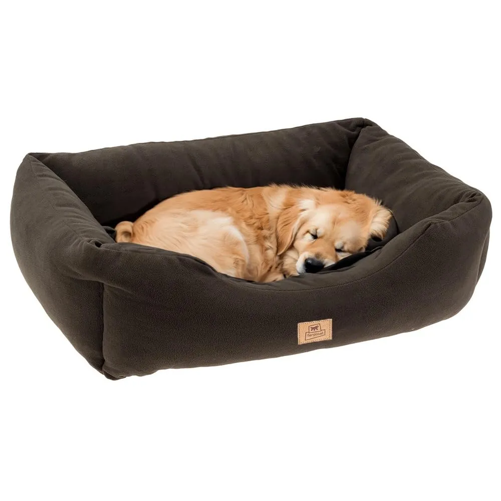 Ferplast Cuscino Cane e Gatto COCCOLO MICROFLEECE, Cuccia in Caldo e Soffice Micropile per Taglia Mediae Grande, Lettino per Cani Lavabile, 78 x 56 x 22 cm. Marrone