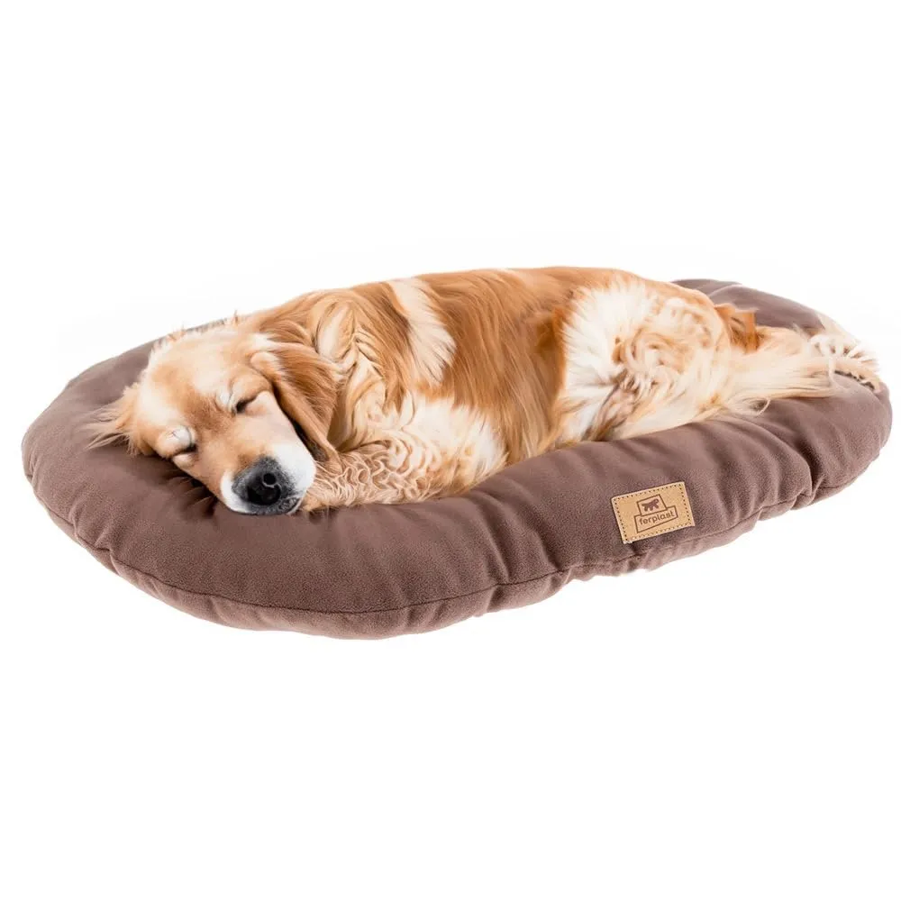 Ferplast Cuscino Cane e Gatto RELAX MICROFLEECE, Cuccia in Caldo e Soffice Micropile per Taglia Grande, Lettino per Cani Lavabile, 100 x 63 x 12 cm. Grigio Tortora