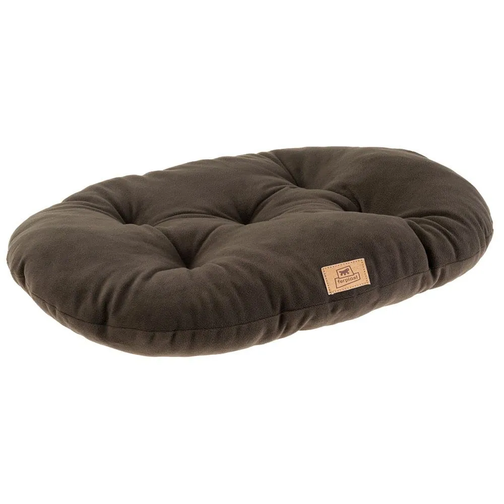 Ferplast Cuscino Cane e Gatto RELAX MICROFLEECE, Cuccia in Caldo e Soffice Micropile per Taglia Media, Lettino per Cani Lavabile, 65 x 42 x 12 cm. Marrone