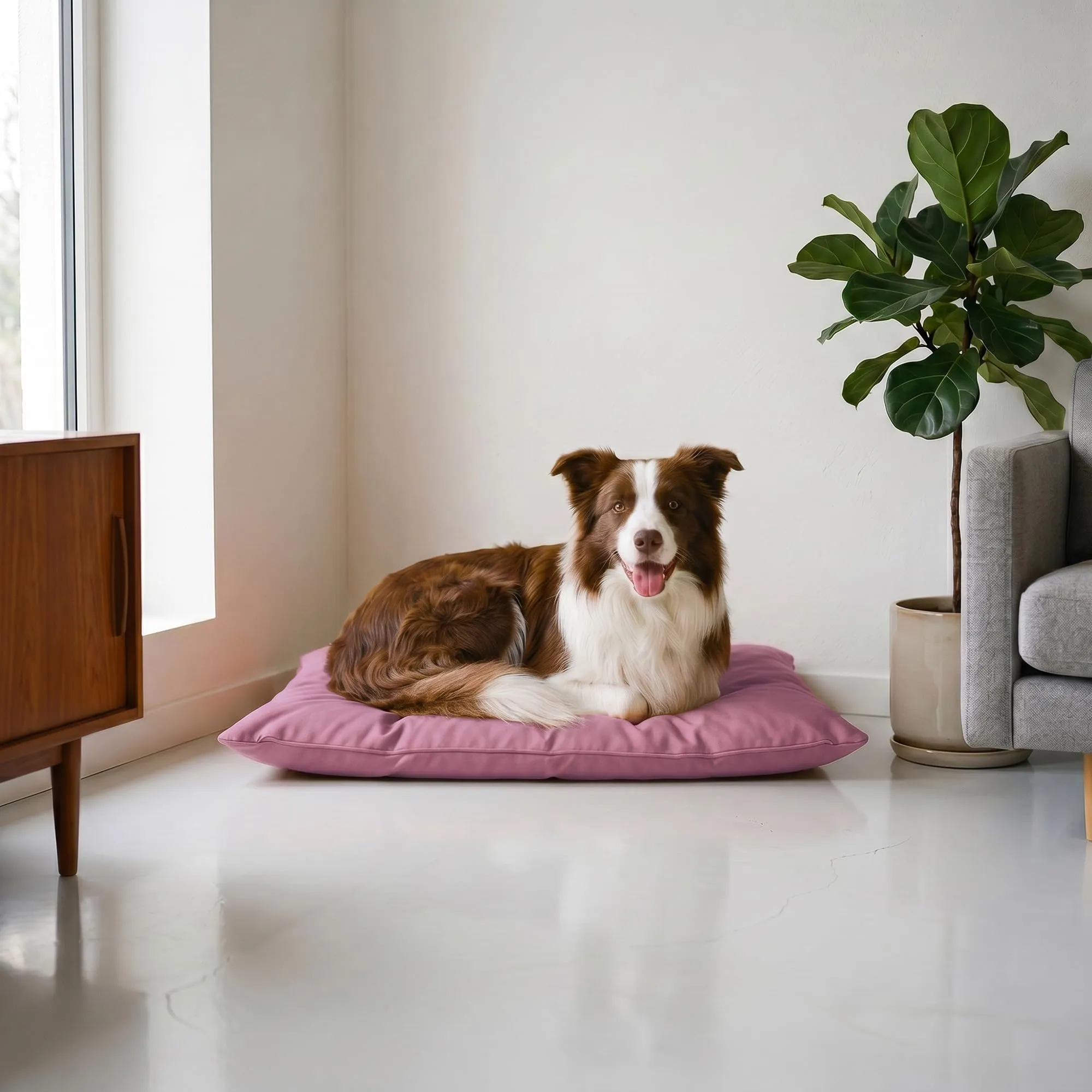 Maxy Cuscinone Cane e Gatto ELEGANT – Cuscino per Animali Domestici Imbottito e Trapuntato, in Microfibra, 60x100 cm, Materassino Morbido e Confortevole per Cani Taglia Piccola/Media/Grande, Lilla