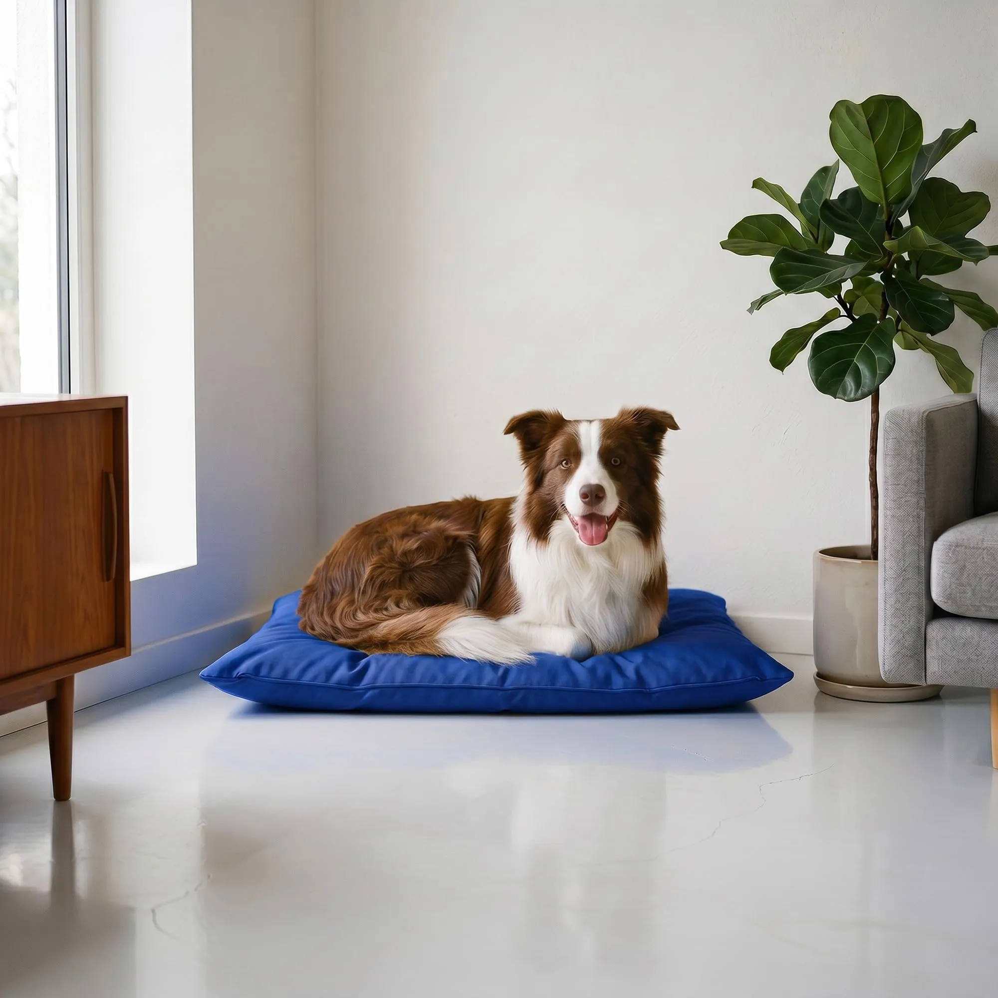 Maxy Cuscinone Cane e Gatto ELEGANT – Cuscino per Animali Domestici Imbottito e Trapuntato, in Microfibra, 60x100 cm, Materassino Morbido e Confortevole per Cani Taglia Piccola/Media/Grande, Royal