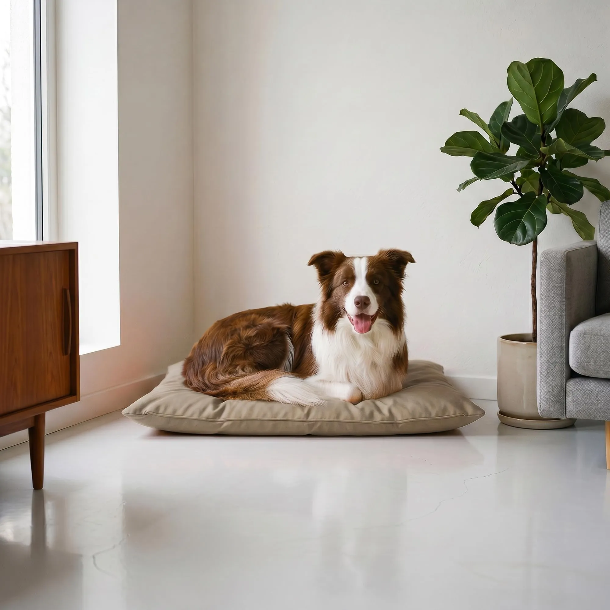 Maxy Cuscinone Cane e Gatto ELEGANT – Cuscino per Animali Domestici Imbottito e Trapuntato, in Microfibra, 60x100 cm, Materassino Confortevole per Cani Taglia Piccola/Media/Grande, Grigio Chiaro