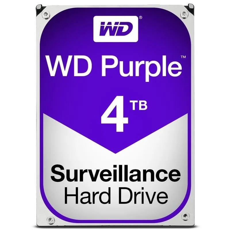 Disco Duro WD Purple 4TB HDD 5400rpm SATA III 150MB/s 64MB