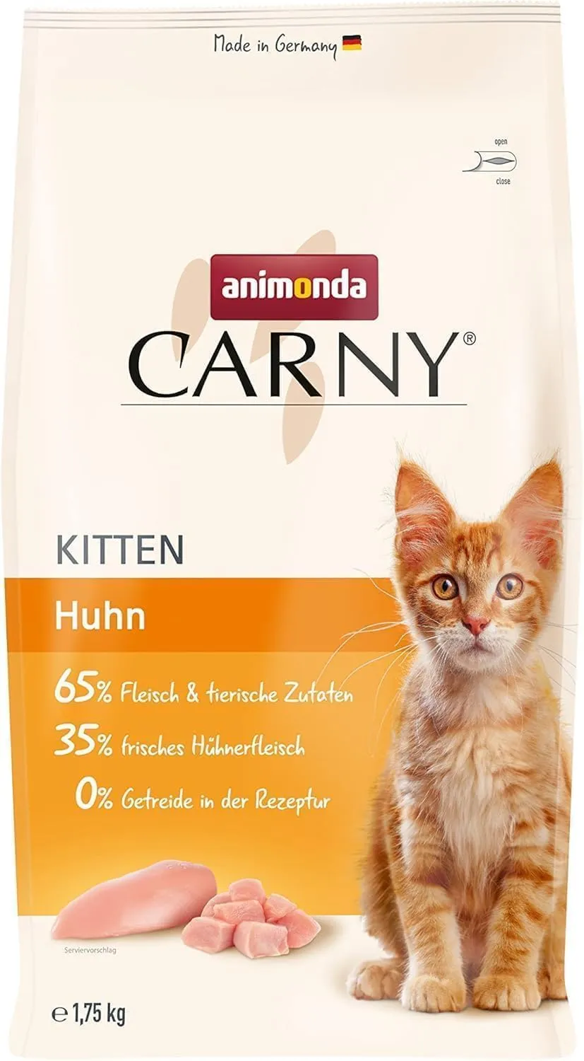 animonda Carny Kitten, Croccantini Gatto, senza zucchero e senza cereali, Pollo 1,75 kg