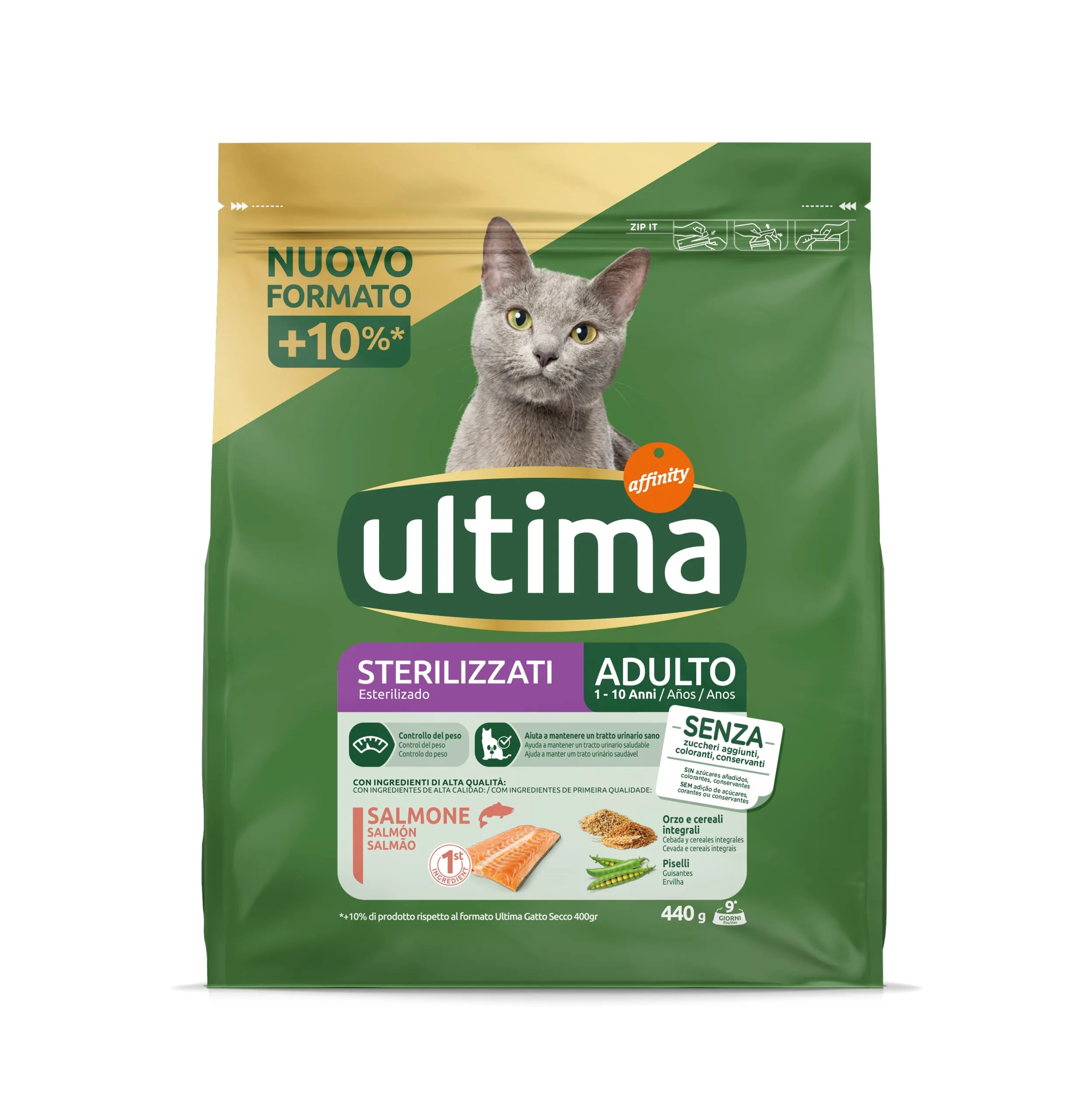 Ultima Cibo per Gatti Sterilizzati Adulti con Salmone, 440g