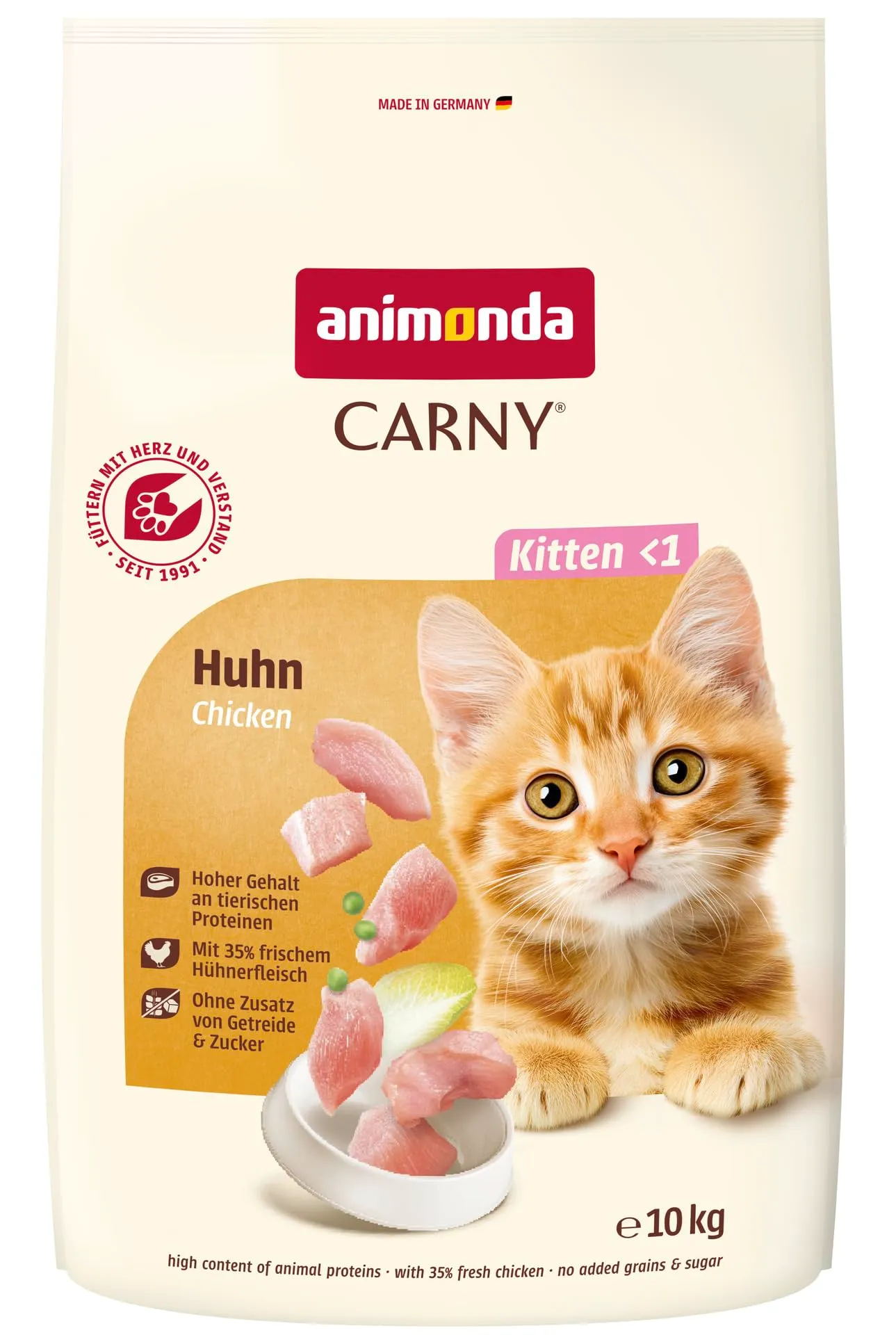 animonda Carny Kitten, Croccantini Gatto, senza zucchero e senza cereali, Pollo 10 kg