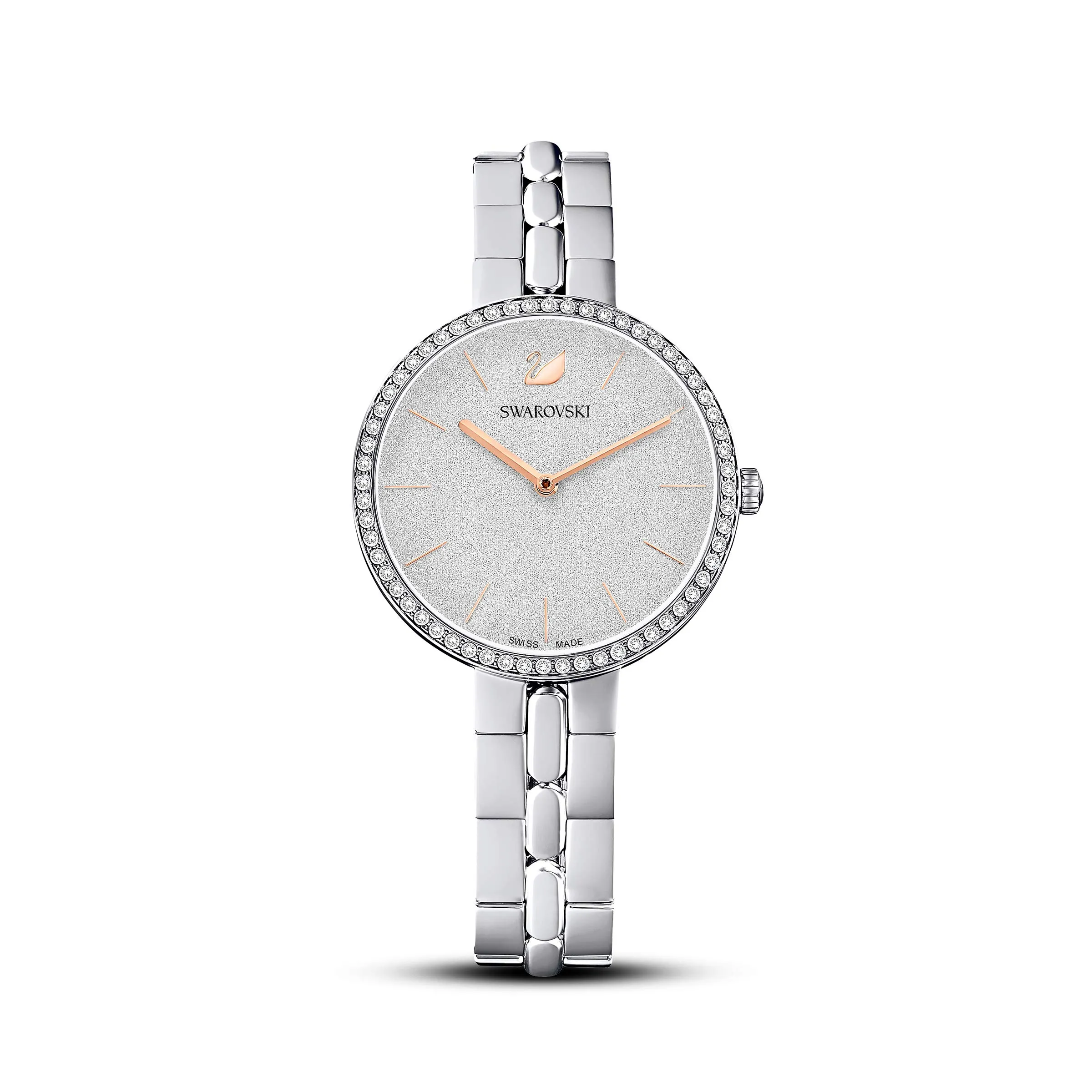 Swarovski Cosmopolitan Orologio, con CristalliSwarovski e Bracciale di Metallo in Acciaio Inossidabile, Meccanismo al Quarzo, Tono Argentato
