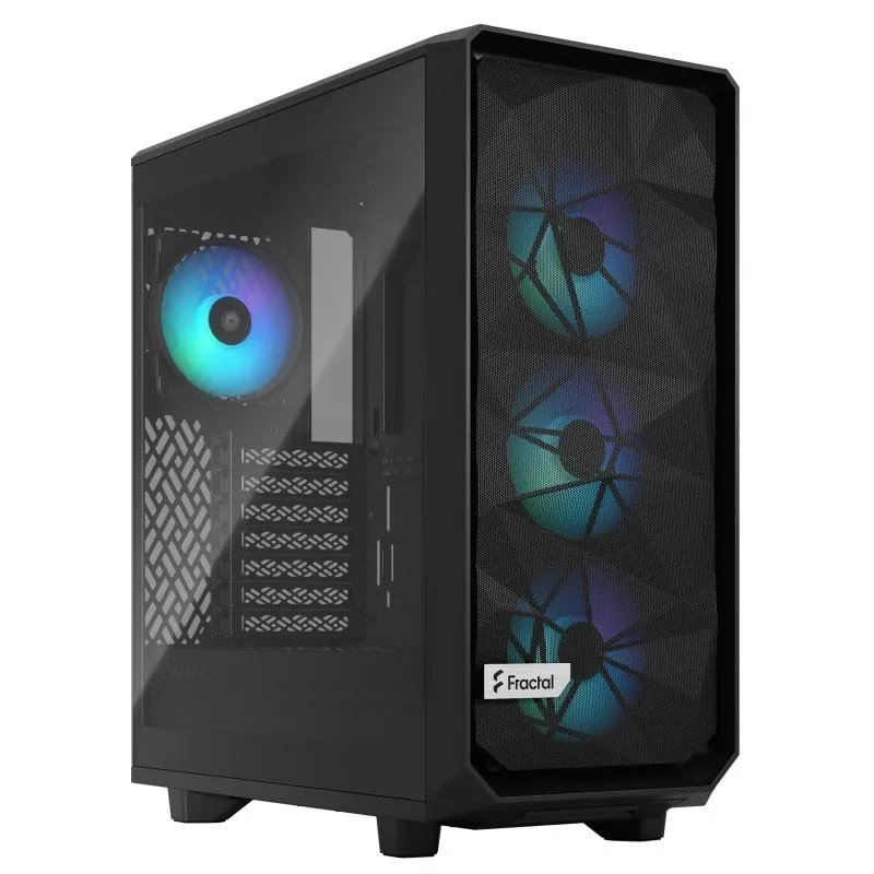 Design frattale Meshify 2 Compact Lite RGB ATX vetro temperato USB 3.2 Nero
