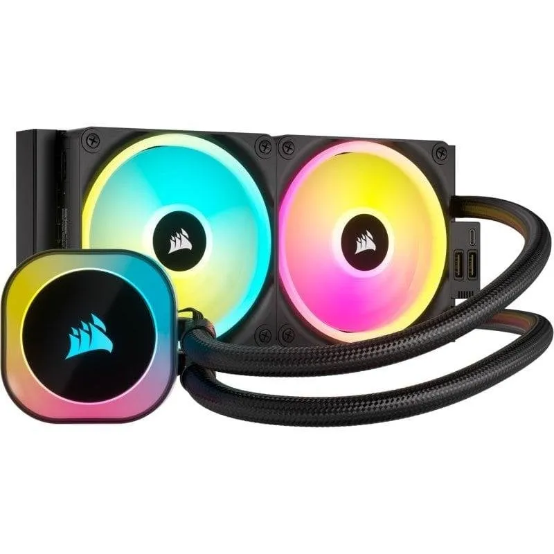 Raffreddamento a liquido Corsair iCUE LINK H100i RGB 2 Ventole 240mm RGB compatibile Intel AMD