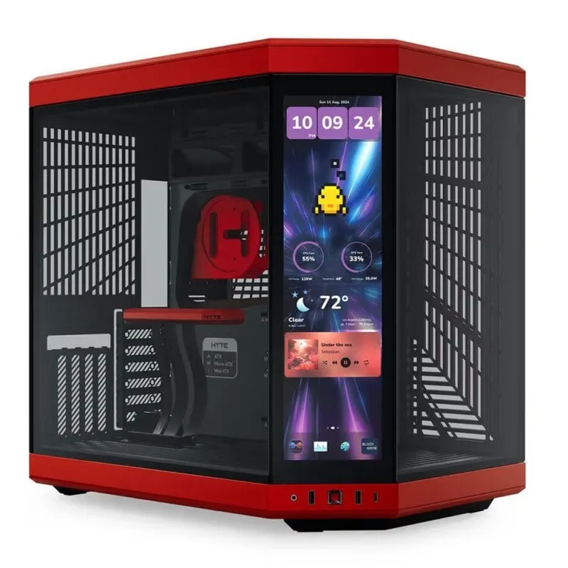 Hyte Y70 Touch Infinite Midi Tower Nero, Colore Ciliegia