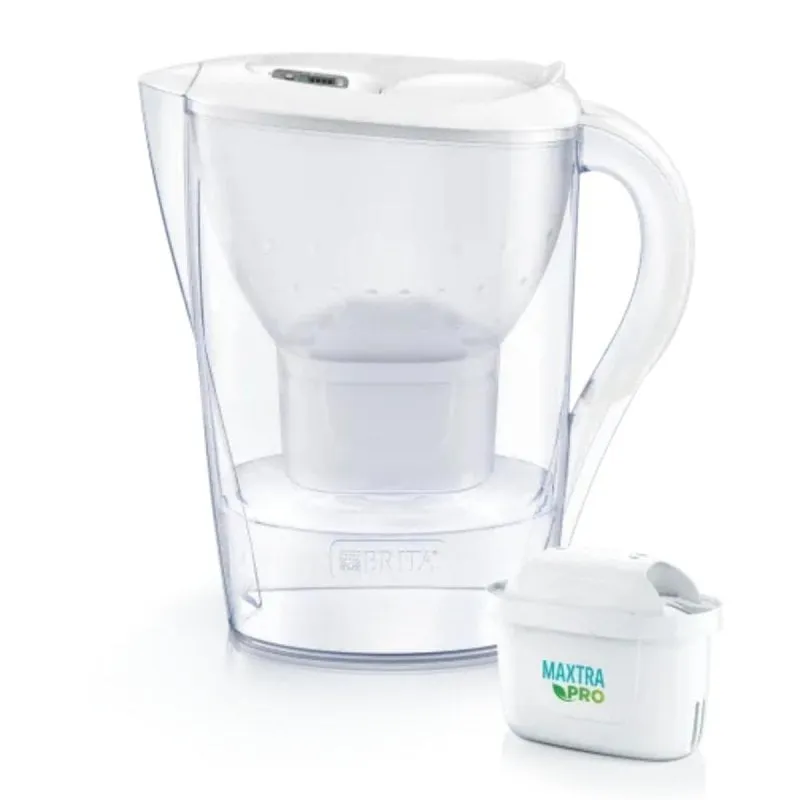 Filtro Acqua BRITA Marella 2,4 L Trasparente Bianco 2 Cartucce MAXTRA PRO