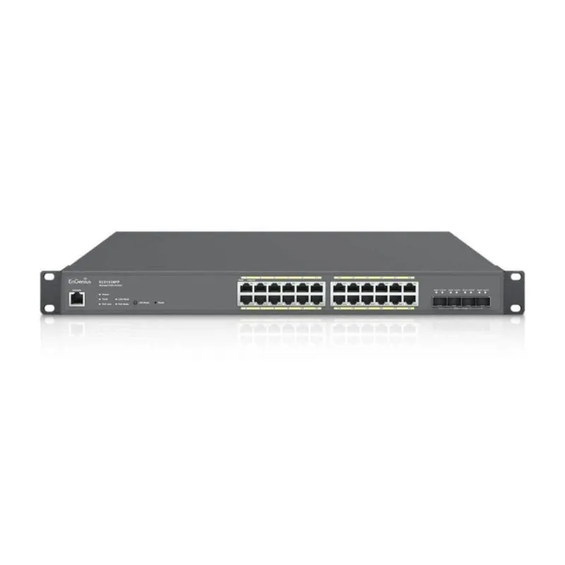 Switch EnGenius ECS1528FP 24 Porte Gigabit PoE 410W Montaggio Rack Muro 1U Nero