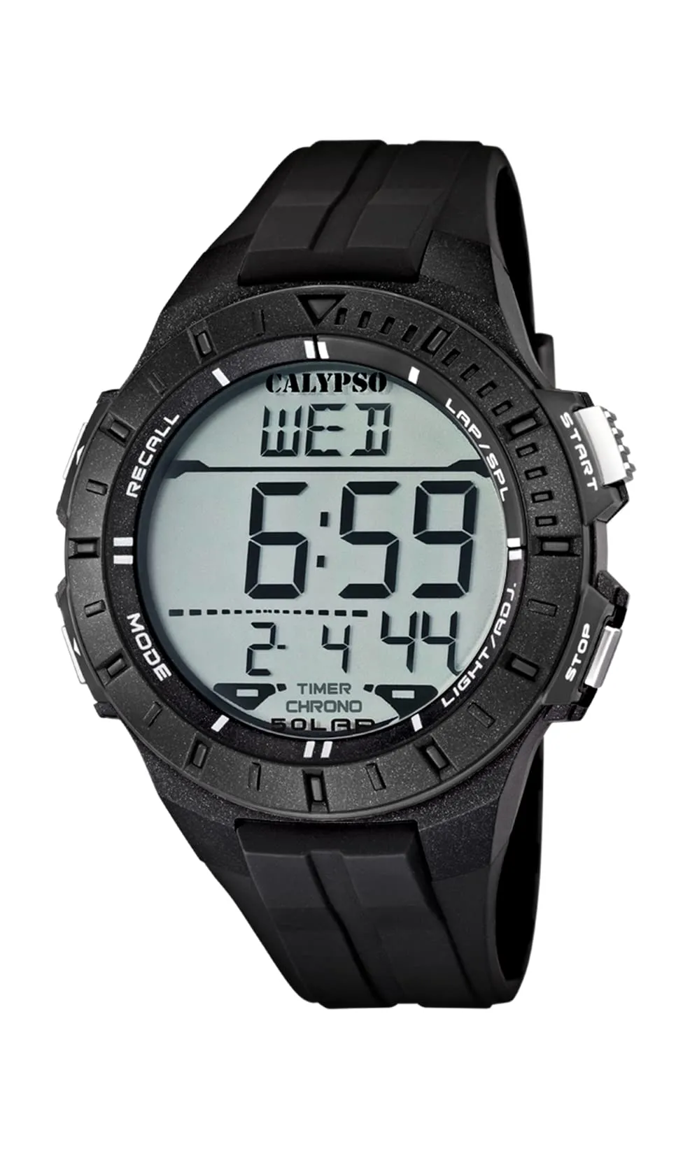 Calypso Orologio Digitale Uomo in Gomma Nero Orologio Sportivo Uomo