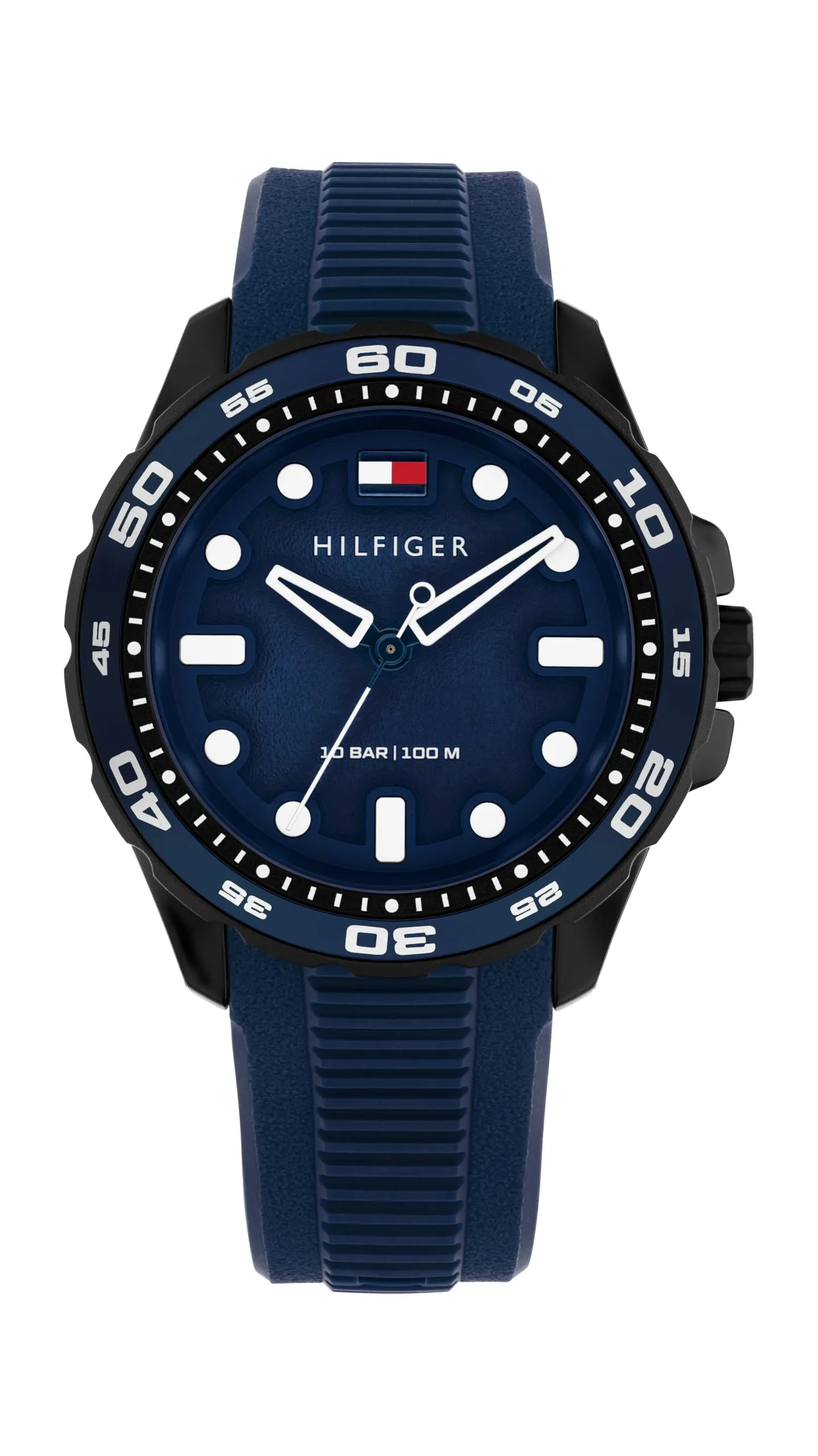Orologio analogico Tommy Hilfiger da uomo con cinturino in silicone blu