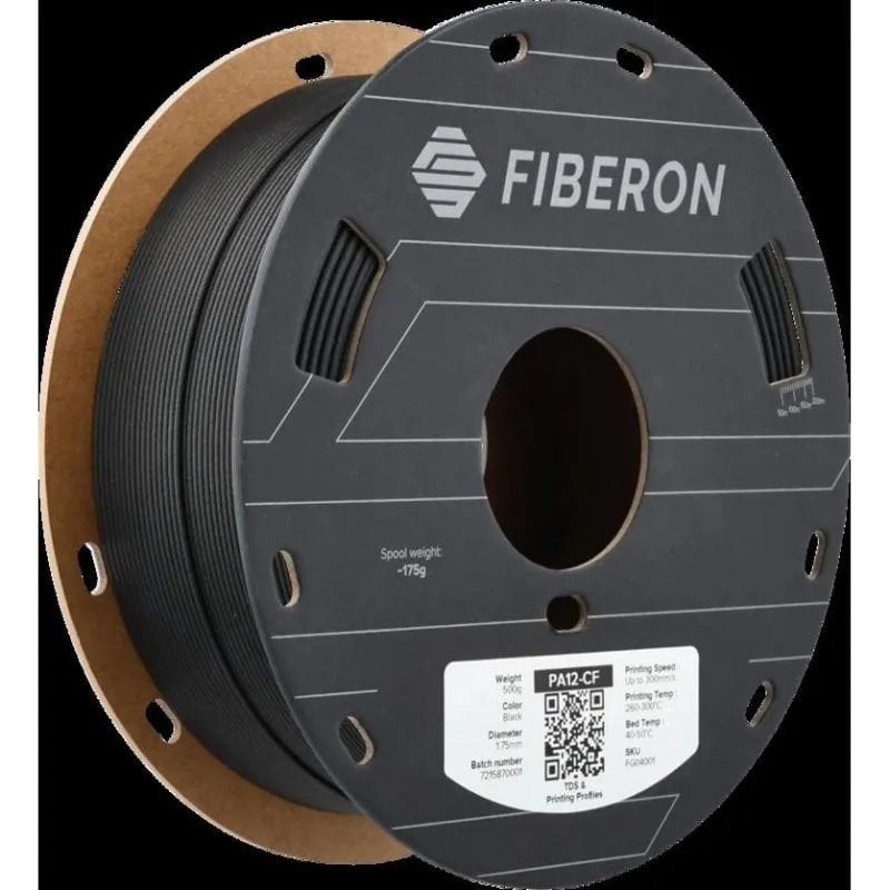 Filamento PA12-CF10 Polymaker FG04001 Nero 1,75 mm Bassa Umidità Carbonio