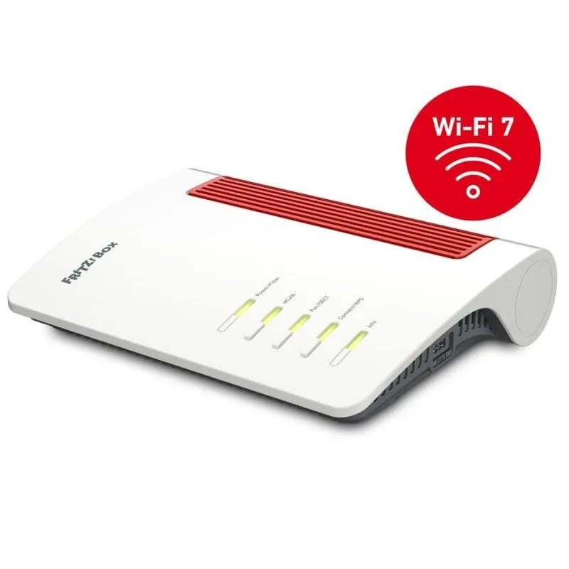 Router Fritz 5690 WiFi 7 GPON 5,76Gbps Doppia Banda Ethernet Rosso Bianco