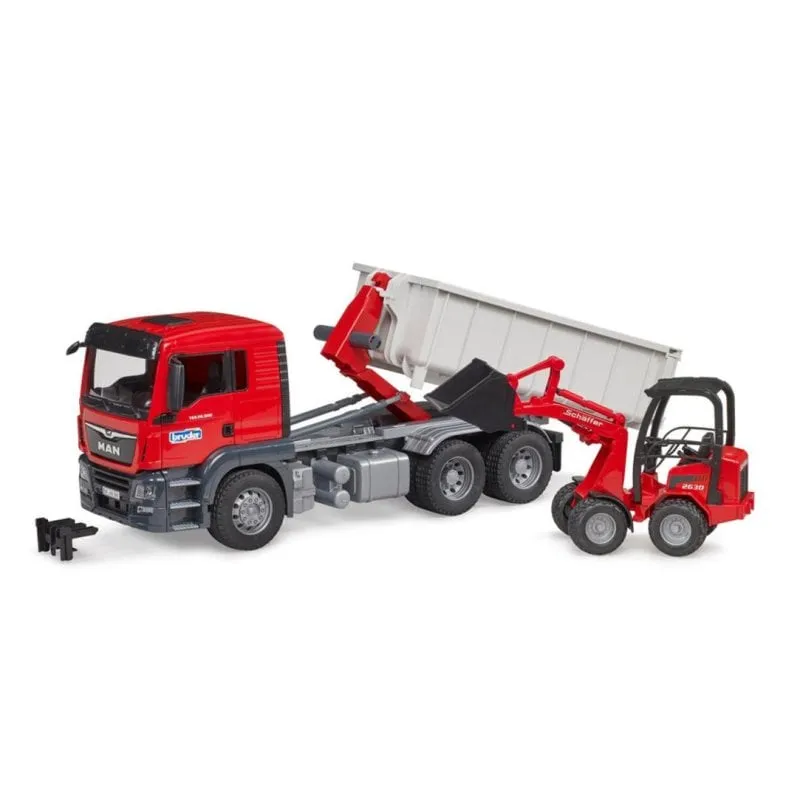 Set di piste e camion BRUDER MAN TGS, scala 1:16, plastica multicolore