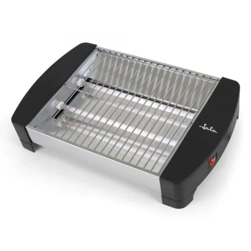 Tostapane piatto JATA TT1587 400 W Ampia superficie Nero e acciaio inox