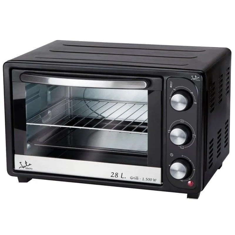 Fornetto Elettrico Jata HN928 Pulizia Manuale 28L Grill Acciaio Inox Nero