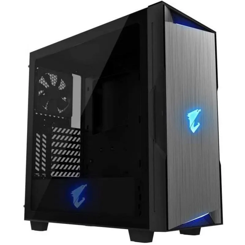 Gigabyte Aorus C300 Glass RGB Vetro temperato USB 3.1 Nero
