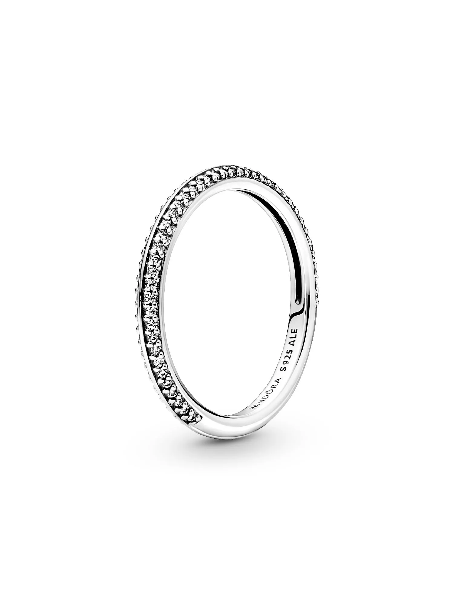 PANDORA ME Anello con pavé in argento Sterling con zirconia cubica trasparente, 52