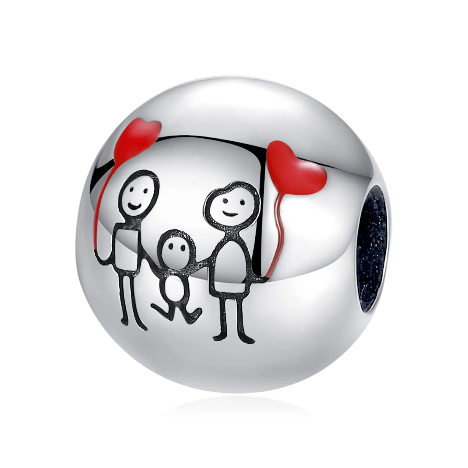 Annmors Jewelry I Love My Family Charm- 925 Sterling Silver Bead Forever Family Charms fit Women Bracelet & Necklace DIY Gifts Christmas Halloween Valentine's Day Happy Birthday Mother's Day