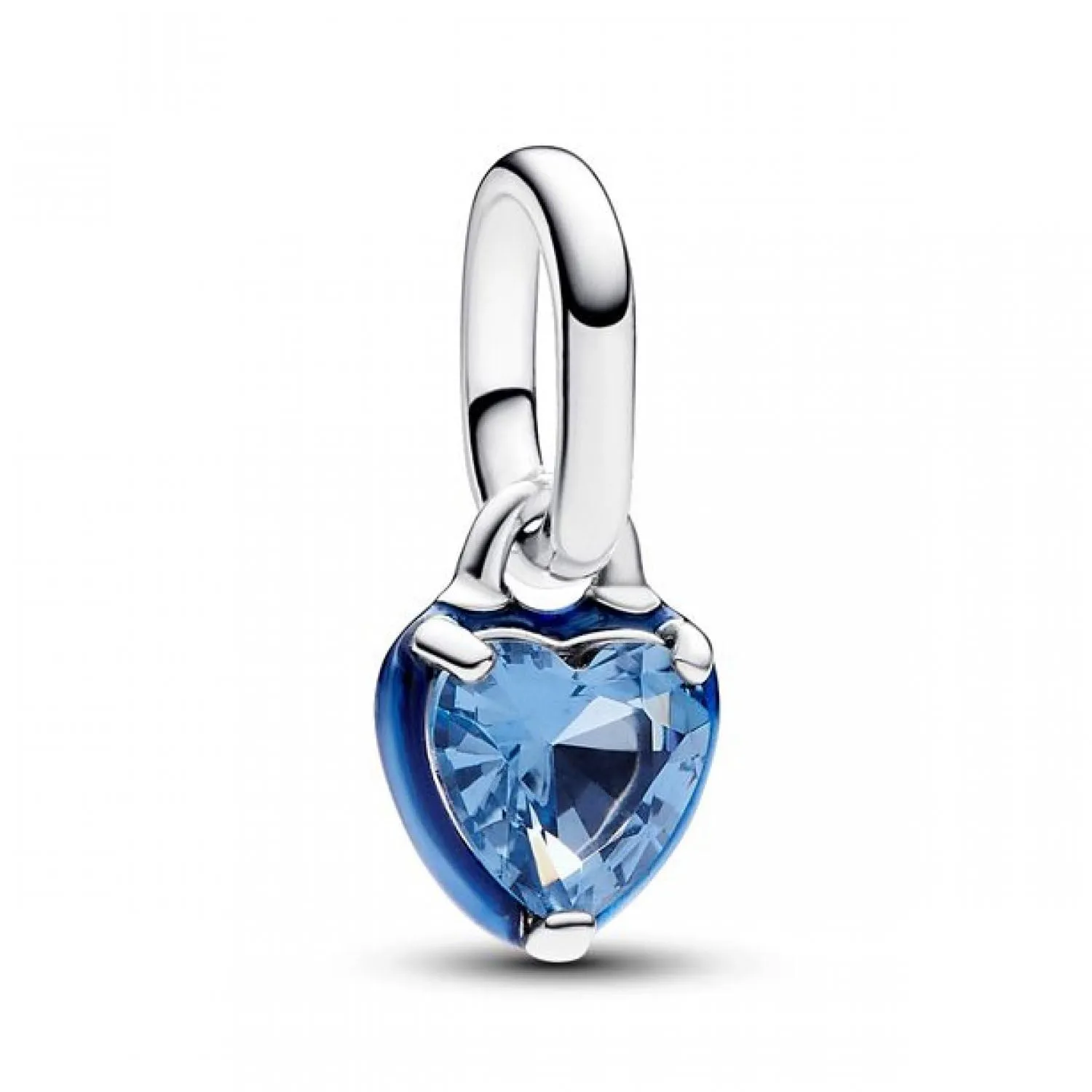 PANDORA ME Mini ciondolo con cuore in argento Sterling con pietra blu e smalto blu