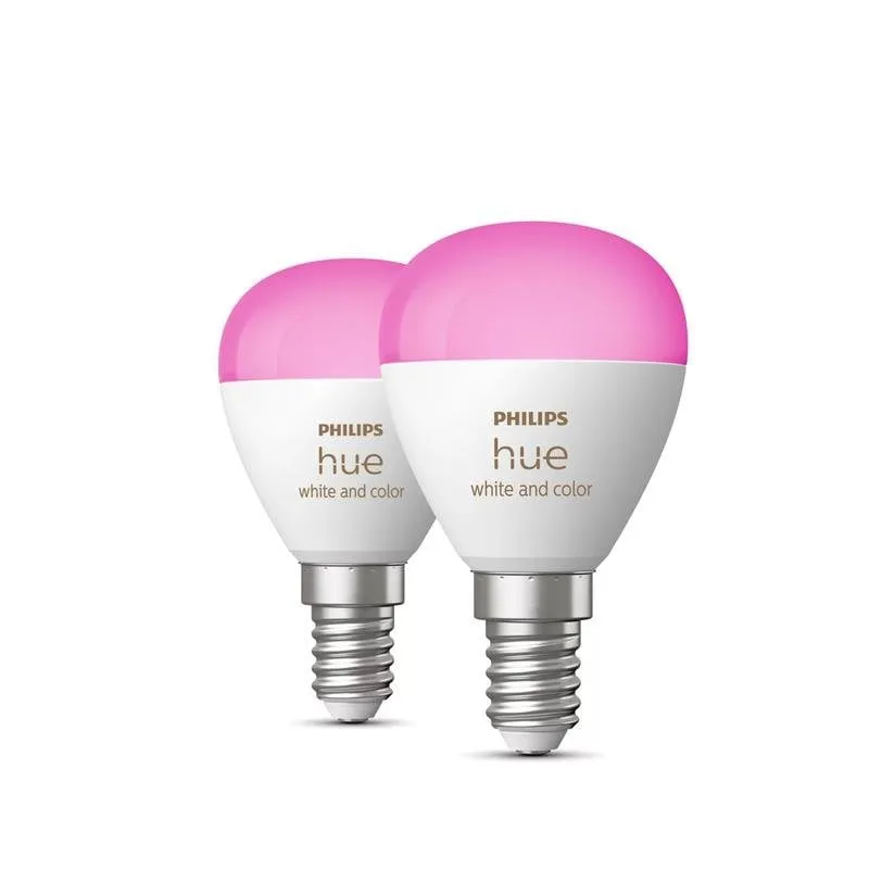 Lampadina intelligente Philips Hue Bianco e Colore E14 P45 Confezione da 2