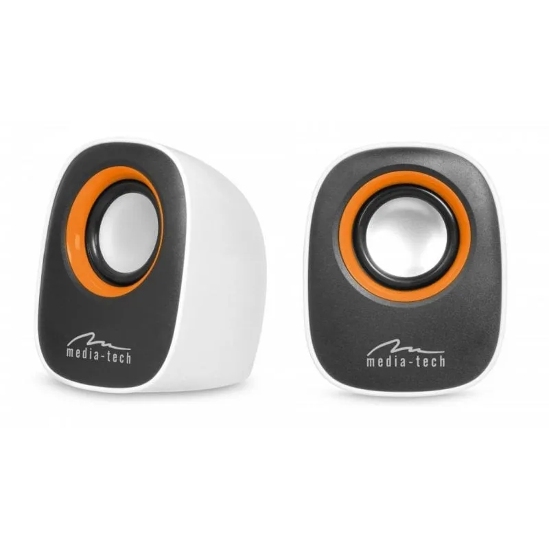 Altoparlanti Media-Tech 2 vie cablati 6 W nero e bianco con connettore 3,5 mm