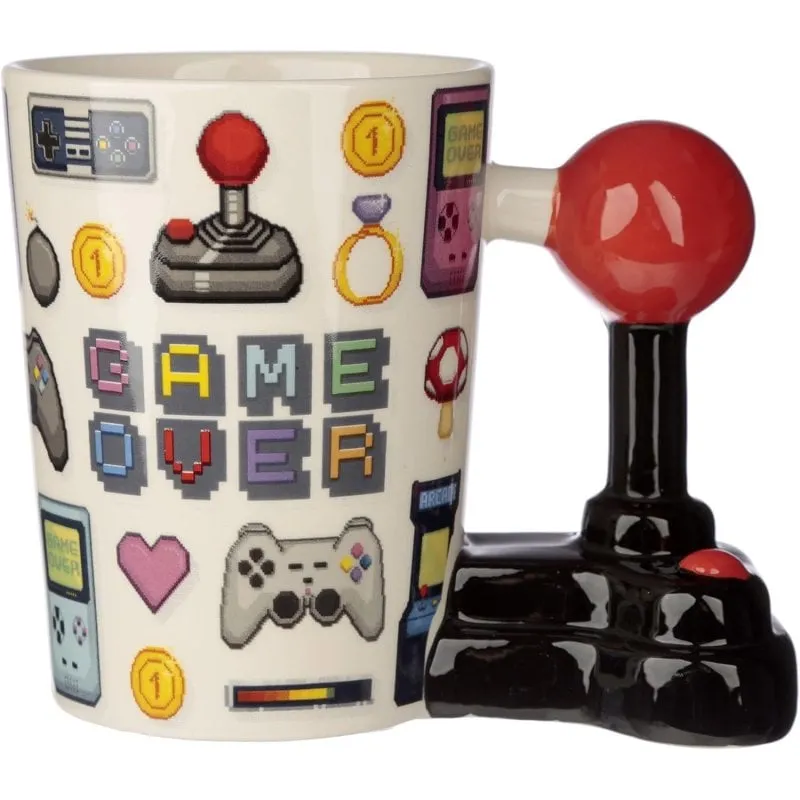 Tazza Gamer Game Over Ceramica 340 ml Design Pixel