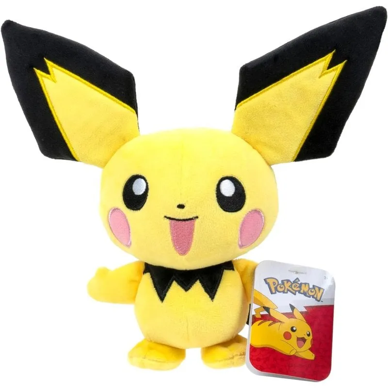Peluche Jazwares Pichu Pokémon 20 cm Licenza Ufficiale Nintendo