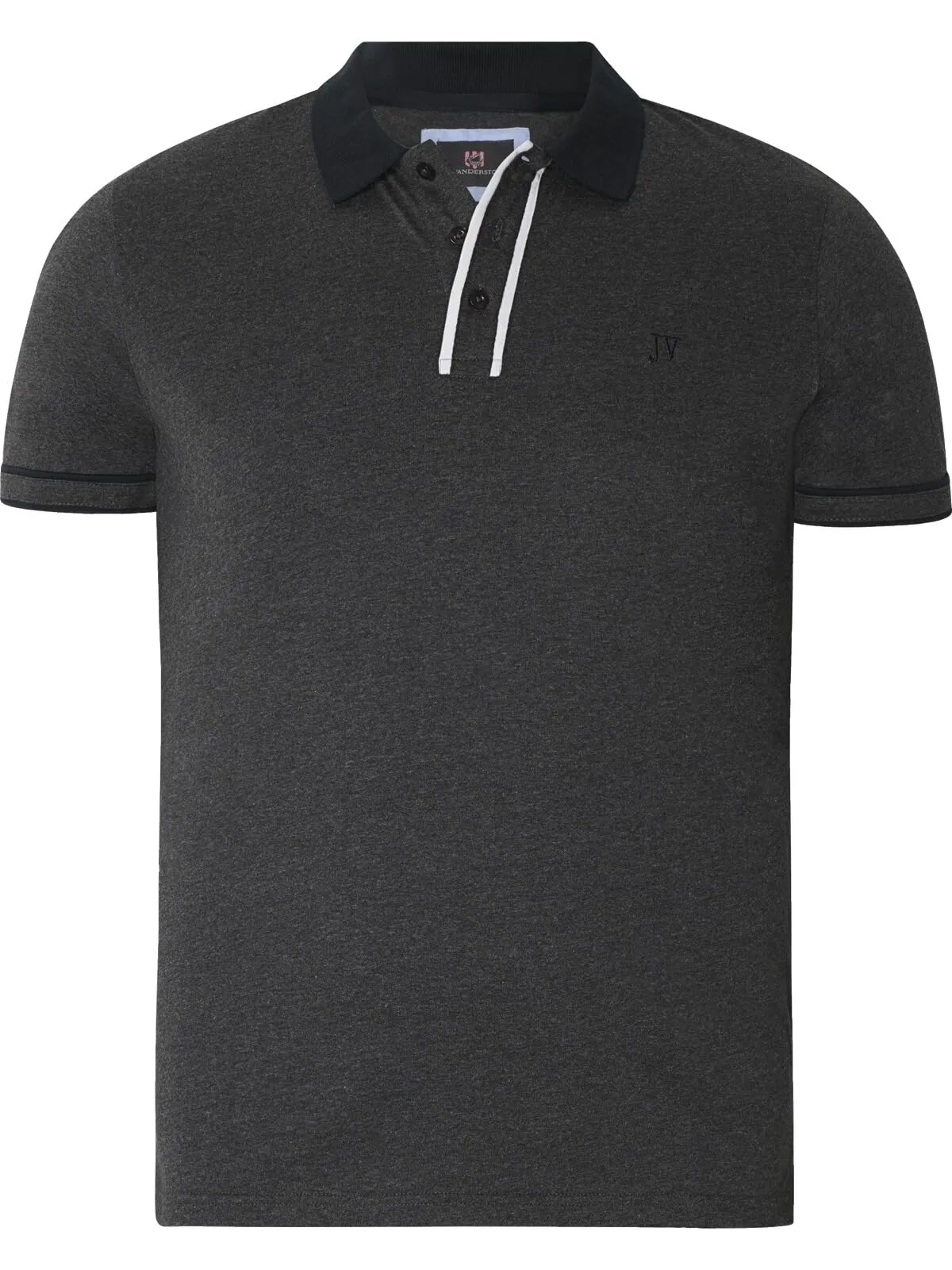Jan Vanderstorm Polo da uomo Isfried, grigio argentato, XL