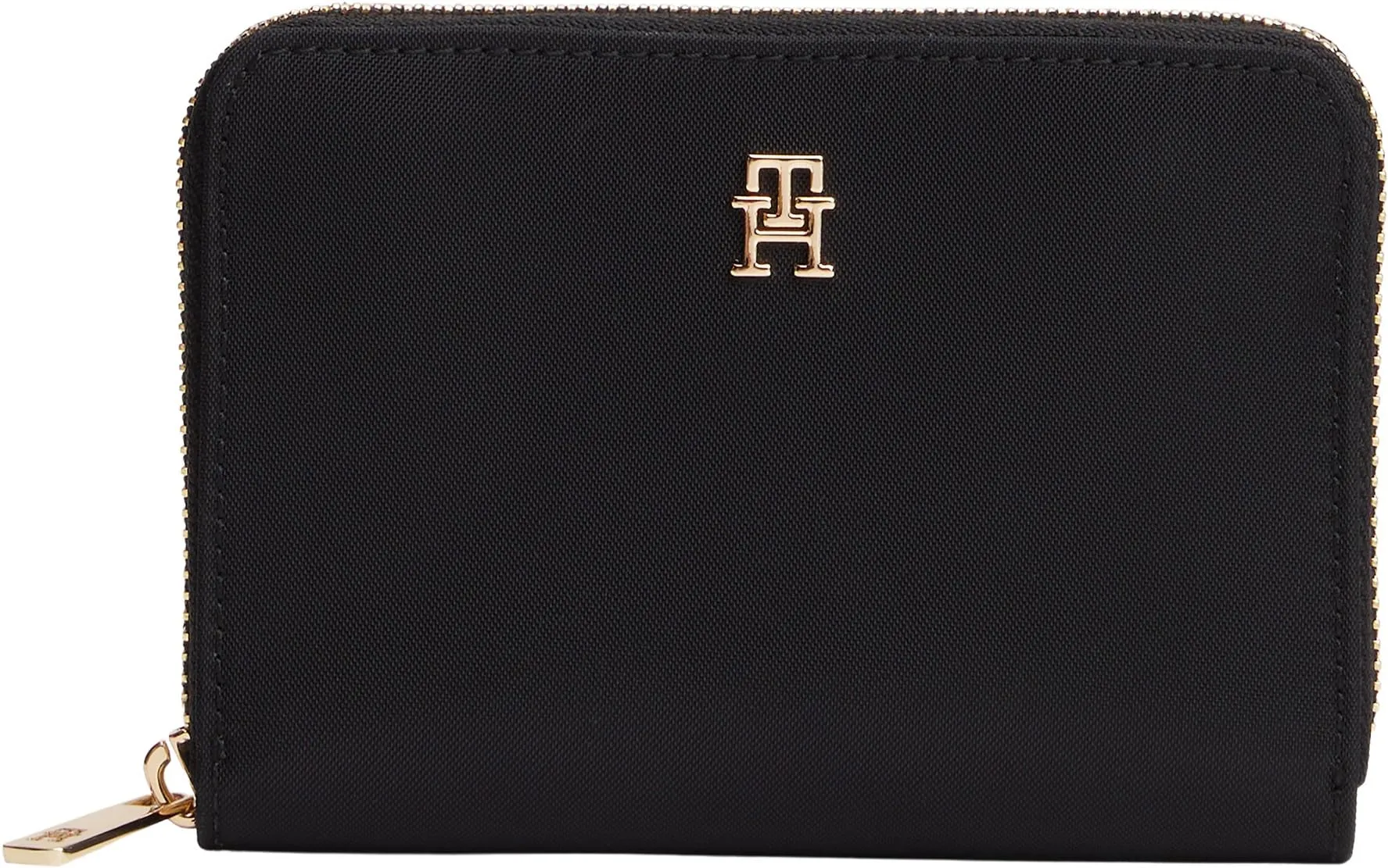 Tommy Hilfiger Donna Portafogli Icon Nylon con Zip, Nero (Black), Taglia Unica