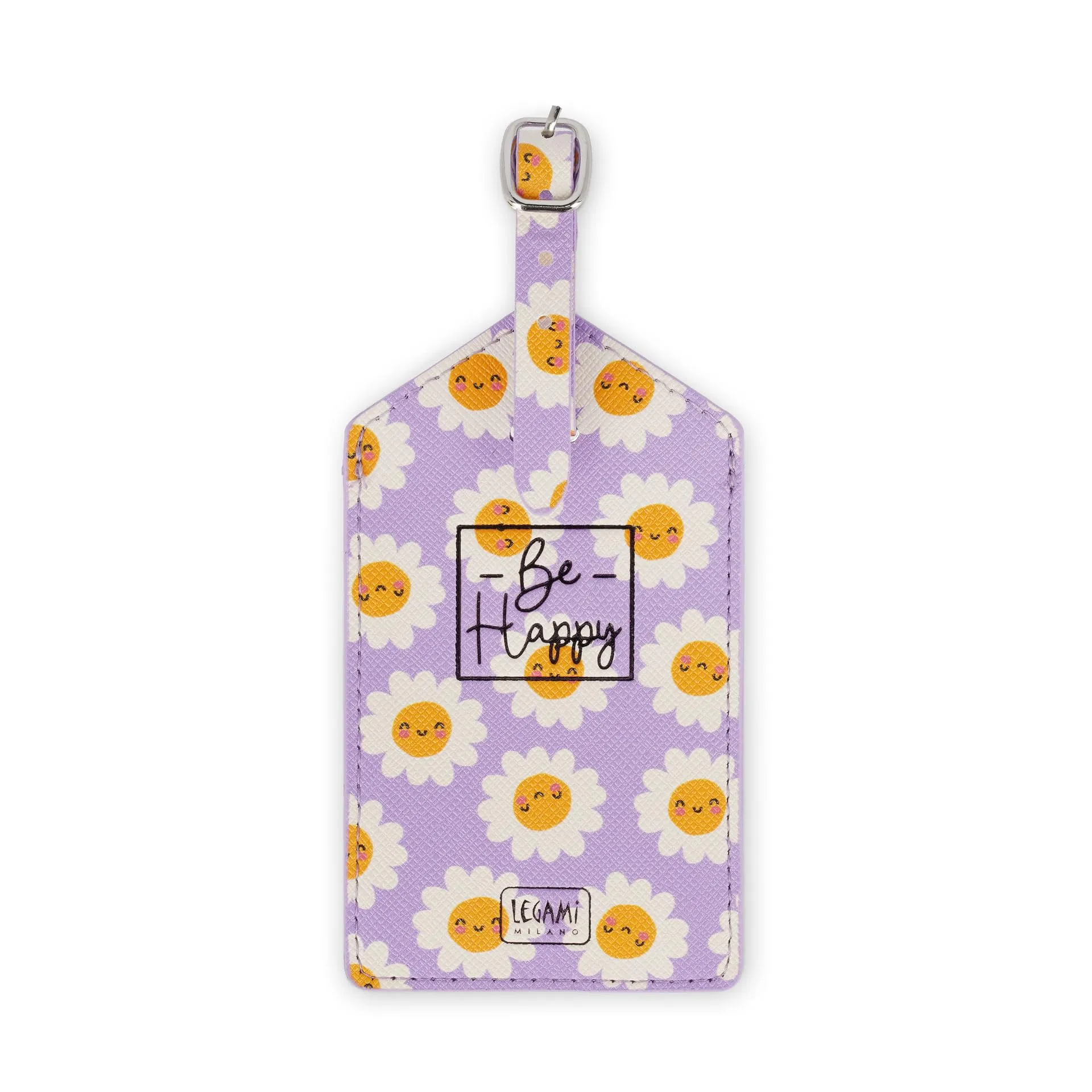 Legami - Etichetta Bagaglio, Luggage Tag per Valigia, Accessorio per Viaggio Aereo Crociera Treno, Tag del Bagaglio per Proteggi Dati in Pelle PU e Microfibra, Daisy